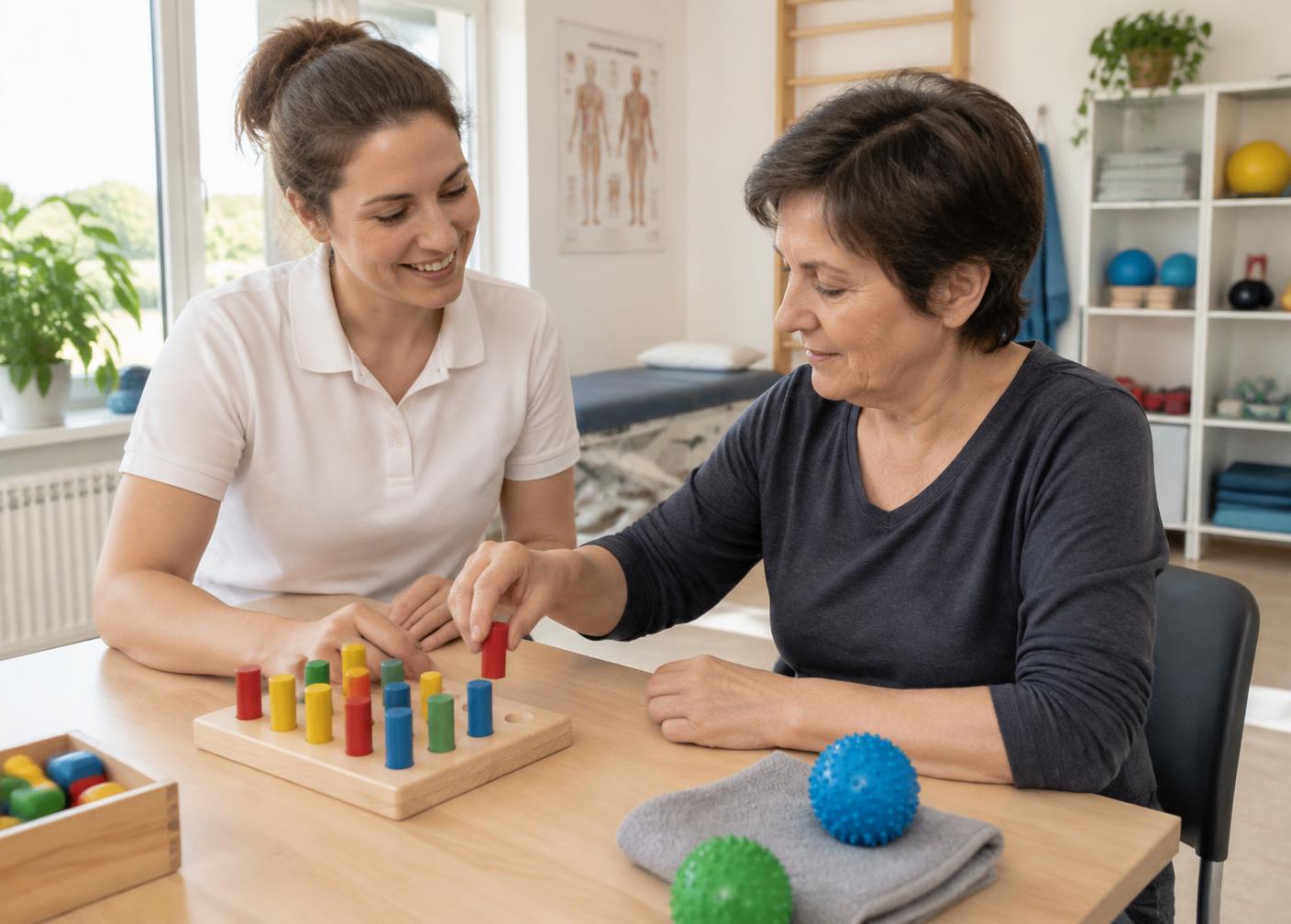 Ergotherapeutische Behandlung im Therapiezentrum